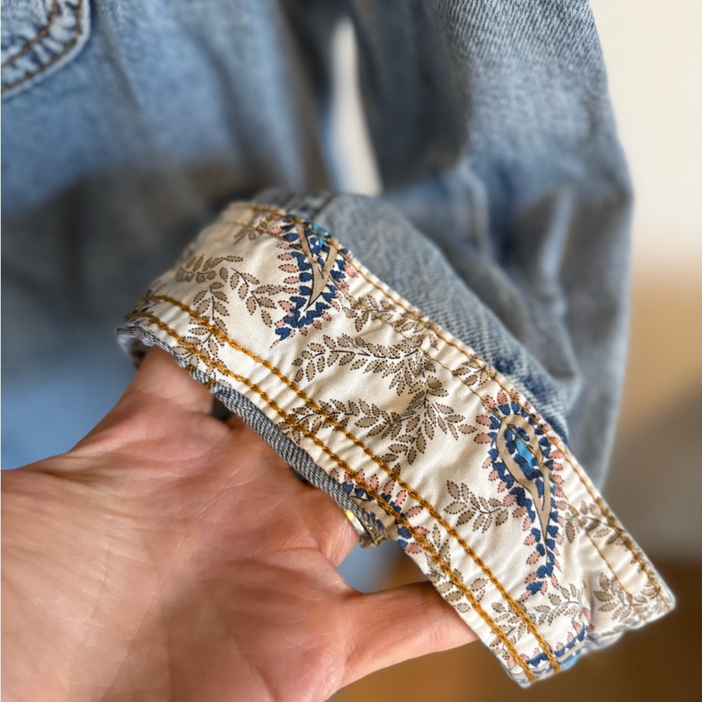 Anthropologie Pilcro long light denim jacket size M (oversized) - Picture 4 of 6